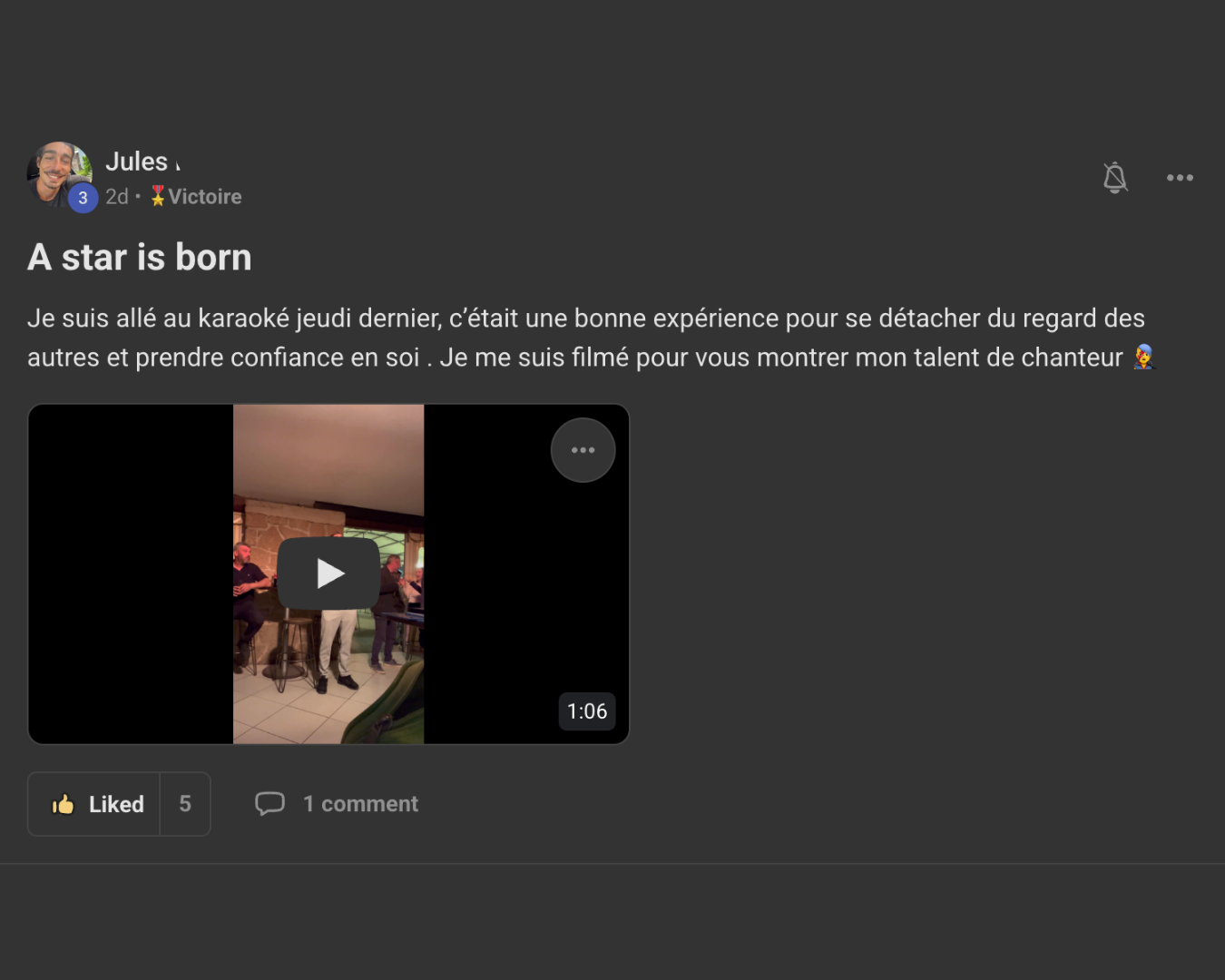 Retour d'un client dans la communauté